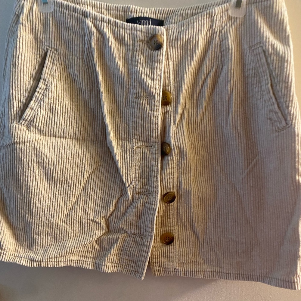Ribbed corduroy skirt
